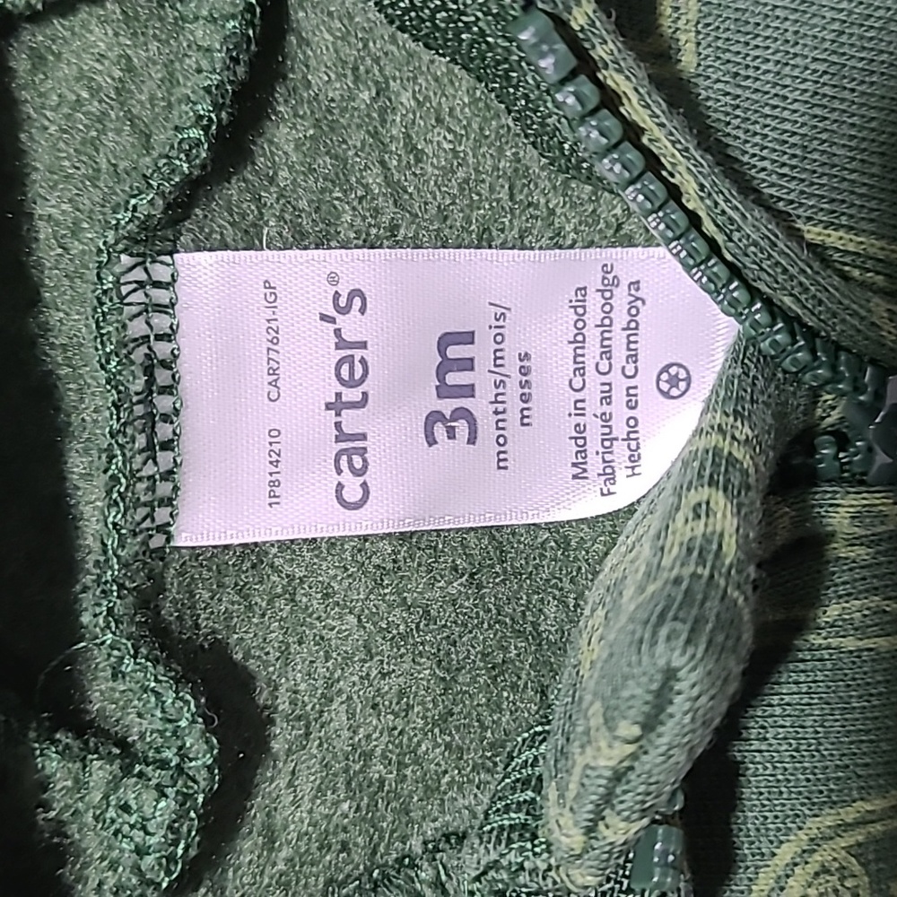 (NWOT) Carter's Hoodie Jumpsuit - Picture 6 of 6